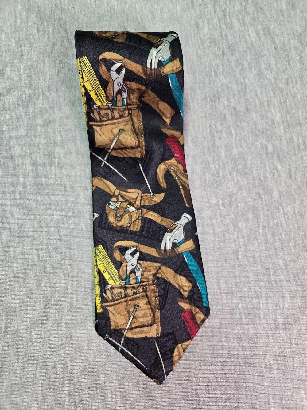 Vintage Home Improvement Tie Mens One Size Multicolor Tool Belt TV Show 90s